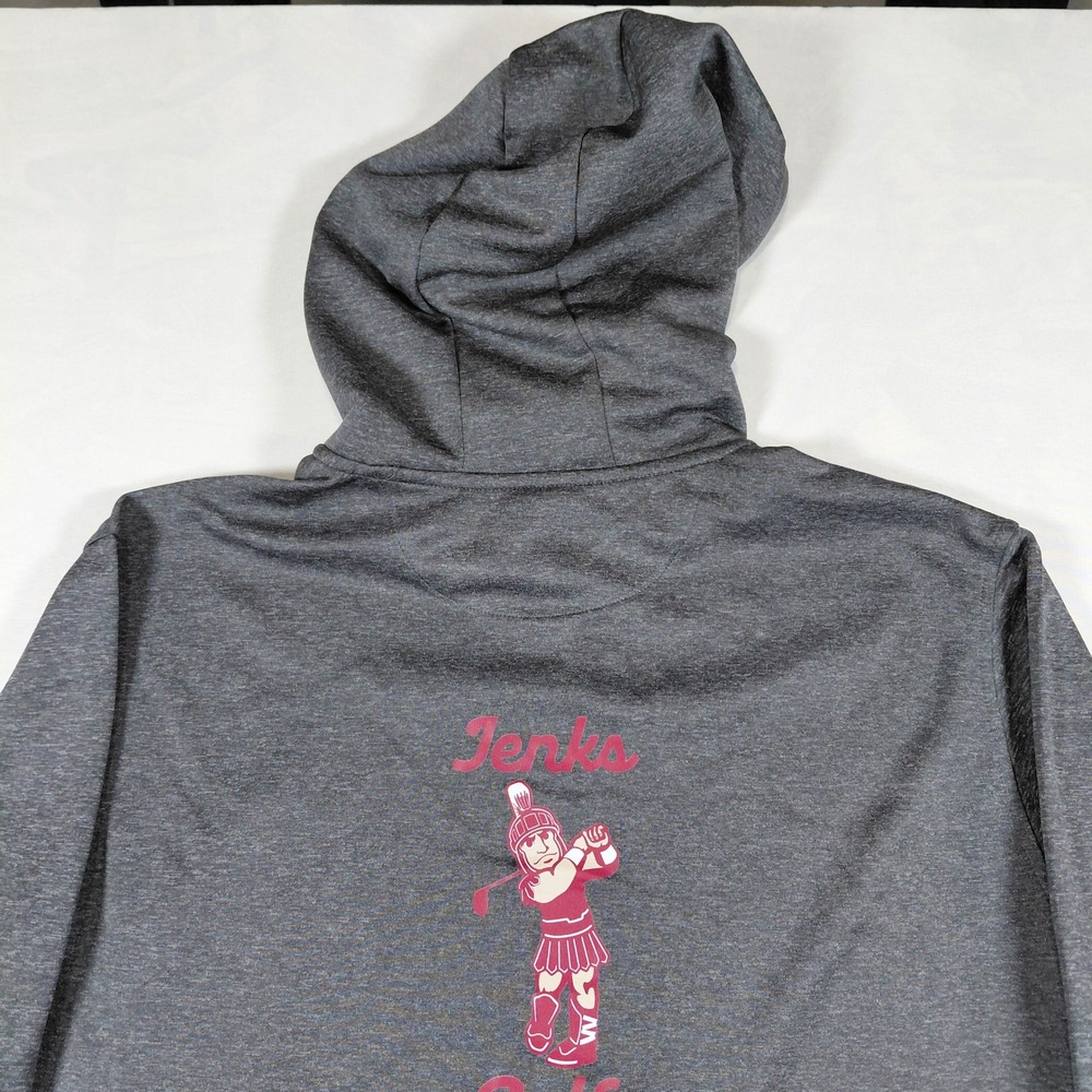 FootJoy Mens Large Gray Heathered Jenks Golf Trojan Hoodie Sweatshirt L - Picture 8 of 13